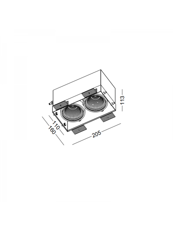 Spot invizibil incastrat negru JLDC360