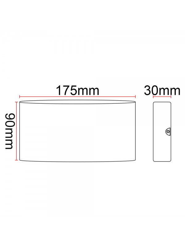 Lampa Led Exterior Dreptunghiulara Slim 12W