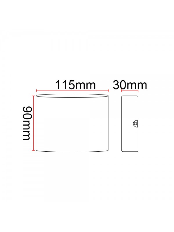 Lampa Led Exterior Dreptunghiulara Slim 6W
