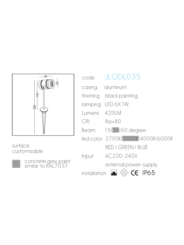 Proiector Led  Gradina JLODL035