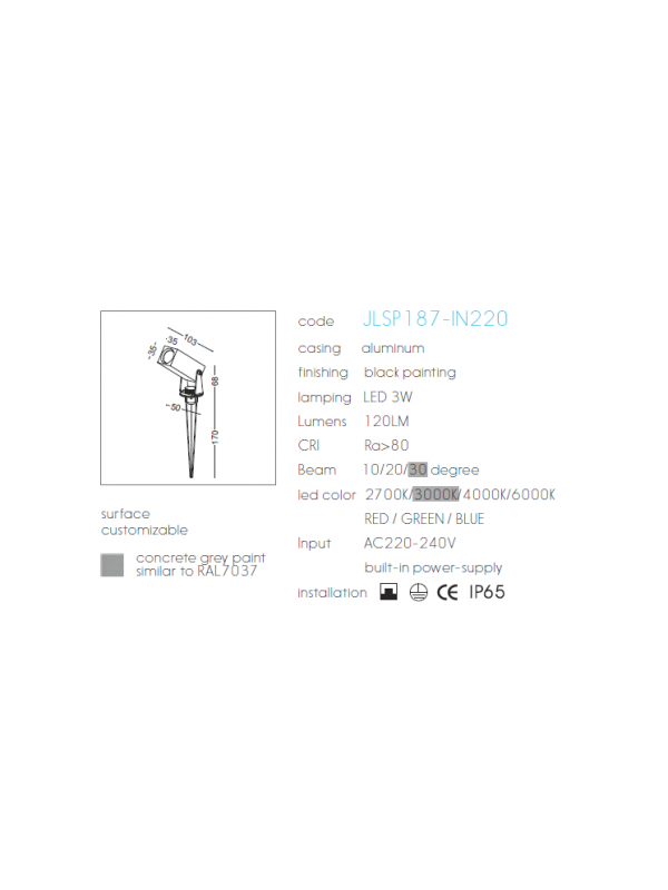 Proiector Led Gradina JLSP187