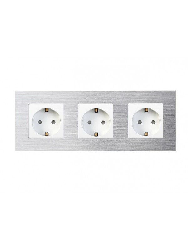Rama Tripla Aluminiu Argintiu