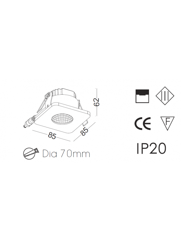 Lampă Spot incastrat JLDC979B