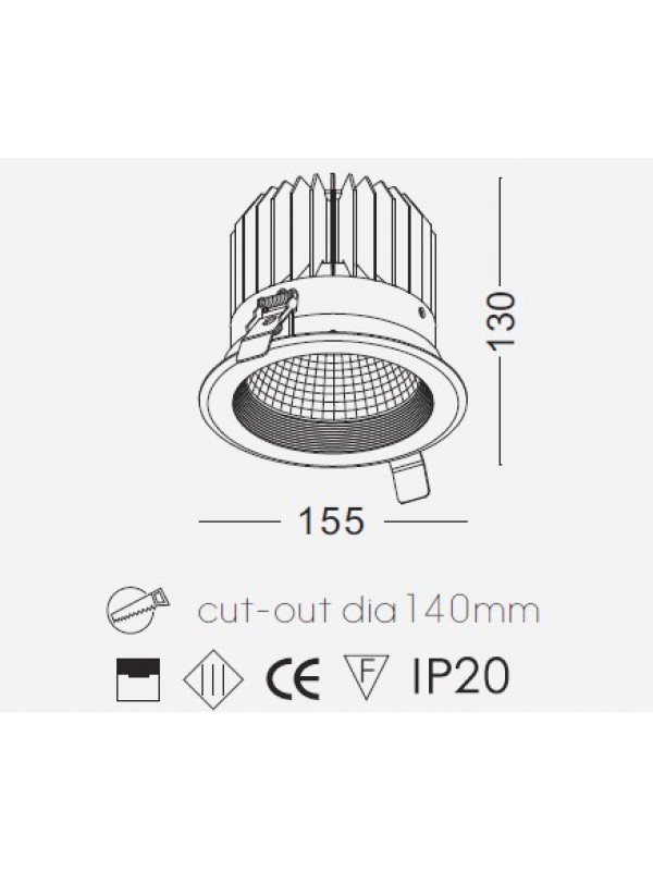 Lampă Spot incastrat JLDC207-20W