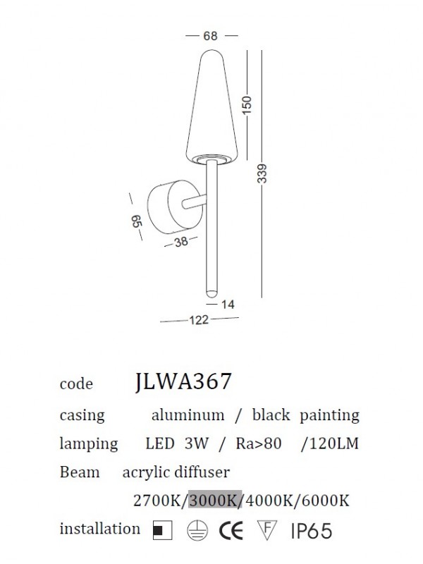 Lustra Led Exterior  JLWA367