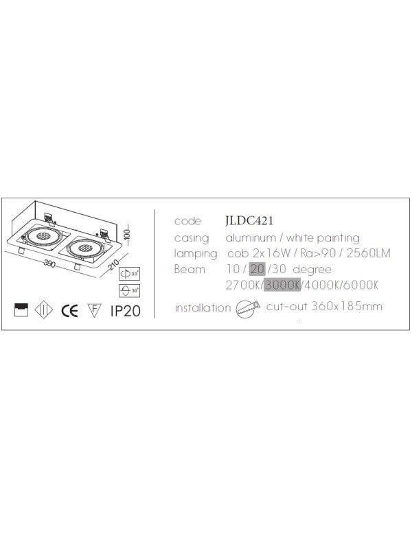 Lampa Spot Grile Dublu JLDC421