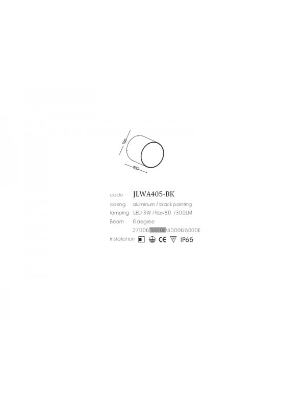 Lampa Led Exterior JLWA405-BK