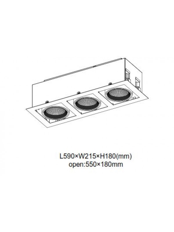 Lampă Spot Grile Triplu JLDC213-20W