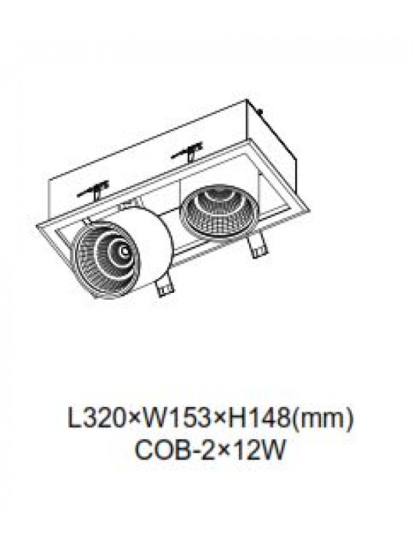 Spot Grille Dublu JLDC321