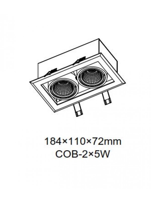 Spot Grille Dublu JLDC956