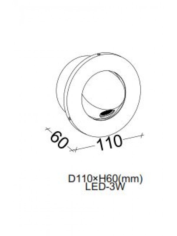 Lampa rotunda pentru citit  incastrata  JLWA219