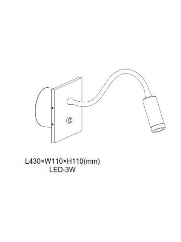 Lampa rotunda pentru citit  incastrata  JLWA230A
