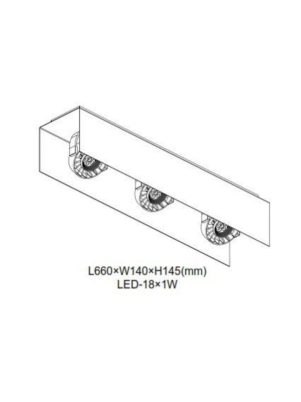 Lampă Spot Triplu JLSP162-BK