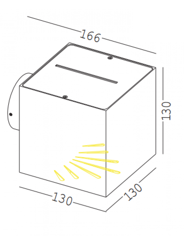 Lampă led decorativă cub JLWA300J-WT
