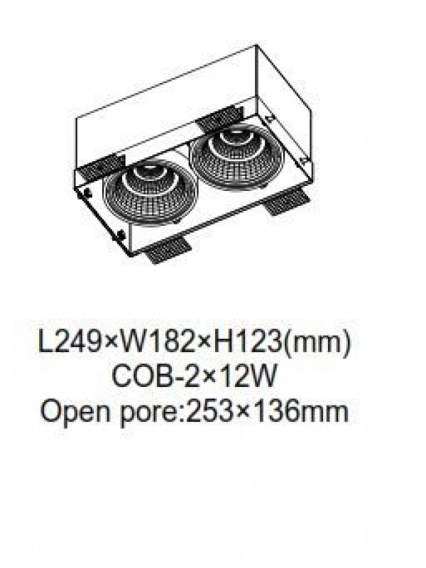 Spot Grille Dublu  JLDC363