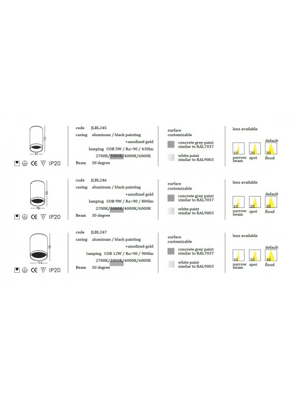 Lampă Spot Downlight   JLBL245