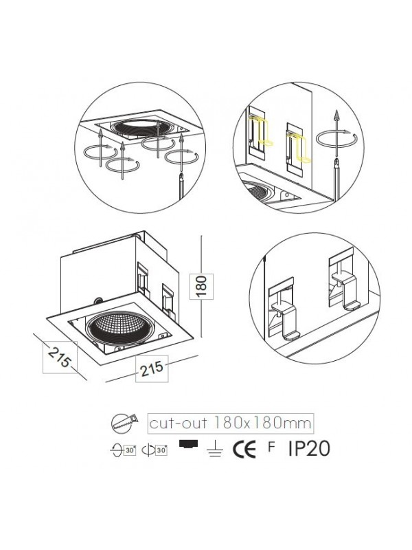 Lampă Spot Grile Unic JLDC211-24W