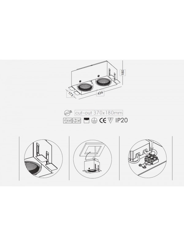Lampă Spot Grile Dublu JLDC215-28W