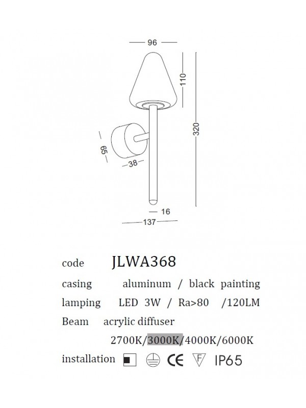 Lustra Led Exterior  JLWA368