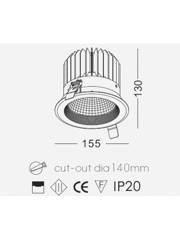 Lampă Spot incastrat JLDC207-28W
